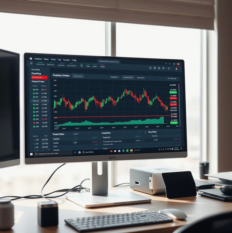 Trading dashboard with position limits and paused orders